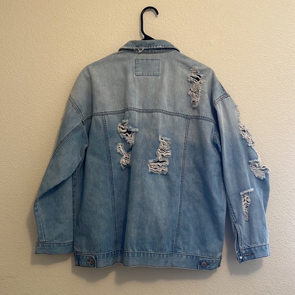 F21 Distressed Denim Jacket - Picture 4 of 4
